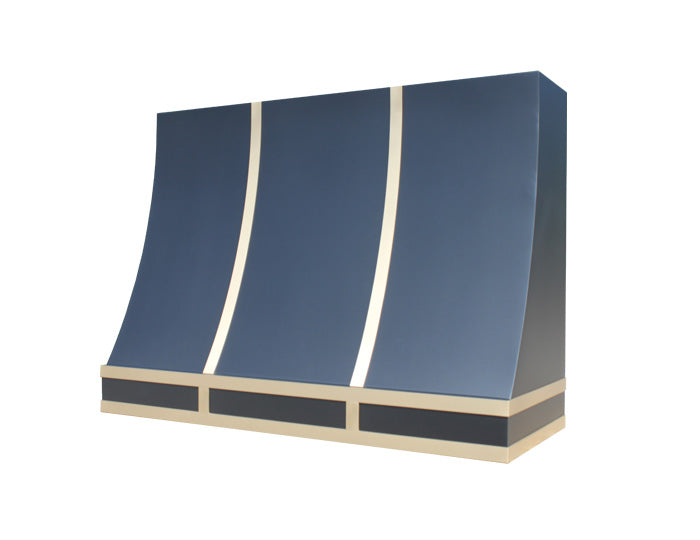 black and brass contemporary range hood for kitchen install