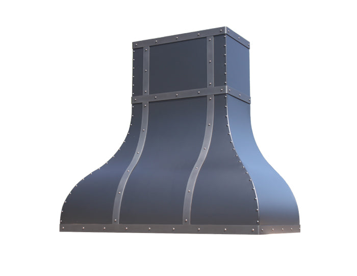 black contemporary range hood for industrial modern kitchen