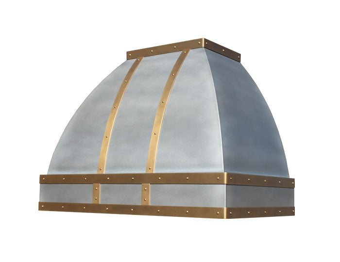 zinc vent hood for kitchen installation